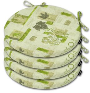 AMPO zestaw okrągłych poduszek na krzesło 40 cm 4 szt
