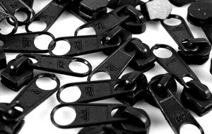 Schnoschi 5 Zipper schwarz passend für endlos Reißverschluss mit 5 mm Laufschiene