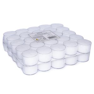 pajoma Teelichte unbeduftet 50 Stück, Brenndauer: 8 Std. in Plastikschale, Teelichter Gastro