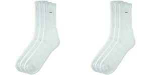 Camano Basic Socken Sportsocke - Farbe: 6 Paar weiss - Größe: 39-42