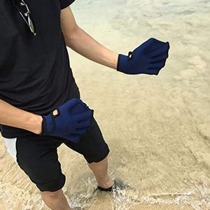 Schwimmhandschuhe Schwimmtraining Handschuhe Neopren Handschuhe Webbed Fitness Wasserwiderstand Training Handschuhe zum Schwimmen Tauchen mit Handschlaufe ,blue