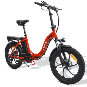 20 Zoll Elektrofahrrad Klapprad für Erwachsene 15E Klappfahrrad E Bike Faltrad E-bikes Farbe:Rot