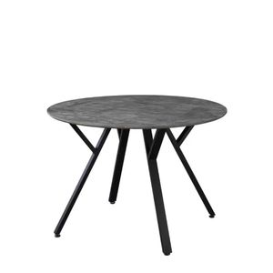 CasaDolce SEVILA jedálenský stôl, sivý, 110x110x75 cm, okrúhla doska, kovové nohy