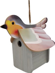 Dehner Natura Premium Wildvogel Nistkasten Rotkehlchen, Vogelhaus / Vogelnistkasten für Wildvögel, robust, 29 x 18 x 26.9 cm, aus FSC®-em Kiefernholz, braun