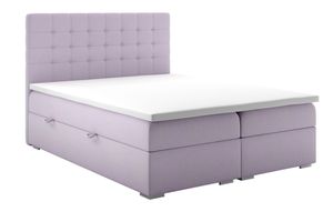MOB, Manželská posteľ Boxspring 160 cm - Clady (svetlofialová) (s úložným priestorom)
