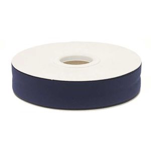 20m Schrägband PolyBaumwolle unifarben 20mm breit gefalzt Einfassband Farbwahl, Farbe:nachtblau