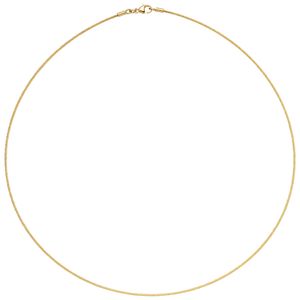 1.1mm Halsreif Reif Kette rund 750 Gold Gelbgold 50cm Halskette Halsschmuck