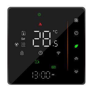 WiFi Intelligent Raumthermostat Thermostat, Warmwasserbereitung, wifi fußbodenheizung APP Control Voice Heizung Kompatibel mit Alexa/Google für zu Hause 5A - Schwarz
