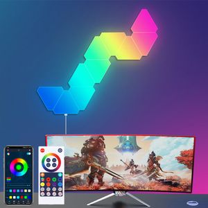 LED Dreieck Lichtpanels Bluetooth Musik Sync RGB Wandleuchte App-Steuerung für Partybeleuchtung Gaming DIY Deko, 10er Set