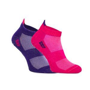 2 Paar Kurze Socken für Herren 41-46 Rutschfeste Socken, bunte Socken- Violett und Rosa