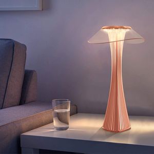 ZMH LED Tischlampe Akku Nachttischlampe Touch Dimmbar, Moderne Tischleuchte für Schlafzimmer Nachttischleuchte aus PMMA, Nachtlicht für Schlafzimmer Wohnzimmer und Büro