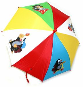 Rappa 480566 Der kleine Maulwurf Regenschirm Schirm für Kinder ab 3 Jahren