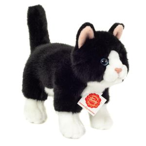 Katze stehend schwarz/weiß, ca. 20 cm