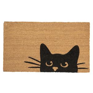 Clayre & Eef Türmatte 75x45 cm Braun Gummikokosfaser Rechteck Katze