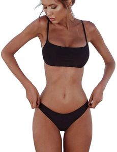 Bikini Sets für Damen Push Up Tanga mit niedriger Taille Badeanzug Bikini Set Badebekleidung Beachwear Größe XL