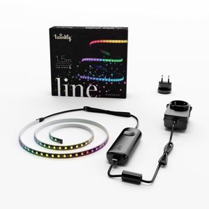 twinkly Smarter LED Streifen LINE mit 90 LED RGB, 1,5 Meter, schwarz, Starter-Kit, Bluetooth+WiFi, Gen II, IP20