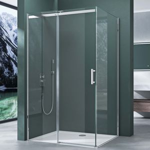 Mai & Mai Duschkabine aus Sicherheitsglas mit NANO 90x120cm Eck-Dusche mit Schiebetür