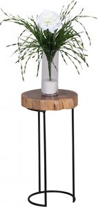 Wohnling Akazie Massivholz Beistelltisch AKOLA Wohnzimmertisch 28 cm Anstelltisch
