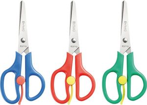 Herlitz 8740052 Bastellschere rund, mit Schneidhilfe und Zentimeterskala, farbig sortiert - keine Farbauswahl möglich!