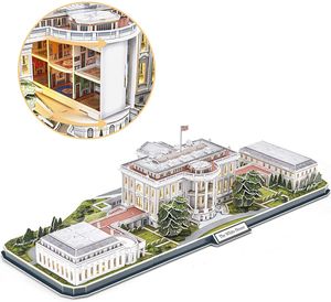 CUBICFUN Beleuchtetes 3D-Puzzle Weißes Haus 151 Teile