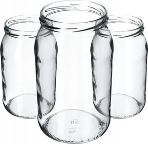 KADAX Weckgläser 900 ml, Sturzglas zum Einlegen, Einkochgläser für Schraubdeckel, Einmachglas verwendbar als Marmeladenglas, Vorratsglas, Konservenglas (8 Stück, Ohne Deckel)