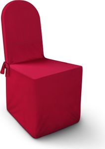 Bestlivings poťah na stoličky ( červený ) - okrúhle operadlá stoličiek - strečový poťah ( 45 cm x 96 cm ) elastický poťah na banketové stoličky univerzálny poťah - poťah na sedadlo Elastan