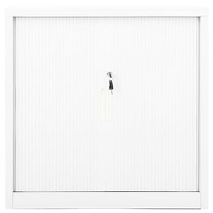 vidaXL Schrank mit Schiebetür Weiß 90x40x90 cm Stahl