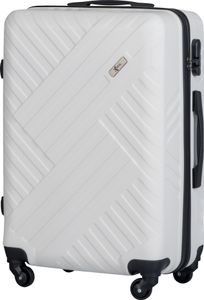 Xonic Design Reisekoffer - Hartschalen-Koffer mit 360° Leichtlauf-Rollen - hochwertiger Trolley mit Zahlenschloss in M-L-XL oder Set (Weiß L, mittel)
