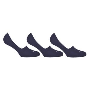 FILA Uni Füßlinge Invisible GHOST, 3 Paar - Sneaker-Socken, Silikon Grip, uni Marine 43-46 (9-11 UK)