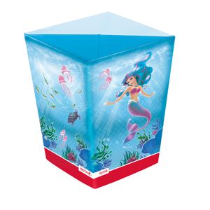 ROTH Papierkorb - Meerjungfrau, Faltbarer Unterwasser Papierkorb mit Trennsystem aus Pappe fürs Kinderzimmer