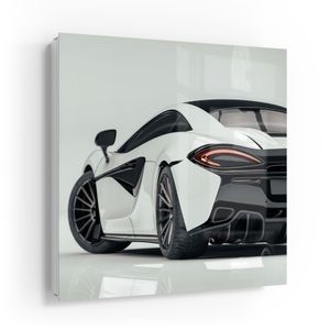 DEQORI Schlüsselkasten Glasfront weiß rechts 30x30 cm 'Sportliches Auto' Box