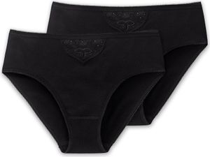 Schiesser Tai-Slip pants panty Baumwolle Essentials schwarz 46