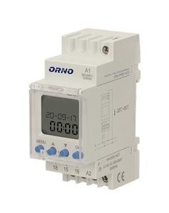 ORNO PRE-433 - Timer (52 Programme, 3 Menüsprachen, 2 Module, DIN TH-35 mm)