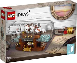 LEGO 92177 Ideas Schiff in der Flasche, Modellbausatz eines Schiffs zur Deko für Erwachsene sowie Mädchen und Jungen ab 12 Jahre, tolles Geschenk