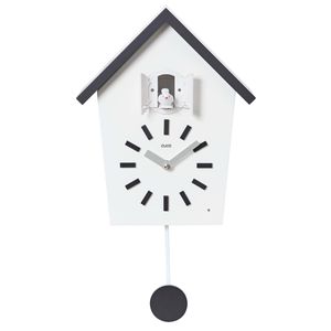 Cuco Clock Kuckucksuhr BAUERNHAUS mit Pendel Wanduhr moderne Kuckucksuhr Pendeluhr 28,3 × 22,8 × 10,4cm Vogelgezwitscher, mit Nachtruhefunktion -