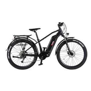 2Flash LU1 Trekking E-Bike Schwarz, 27,5 Zoll, Elektro-Trekkingbike , 36V 10,4 Ah (374,4Wh), Aluminium Rahmen