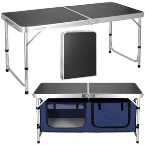 Campingtisch mit Stauraum Campingschrank 47 x 120 cm