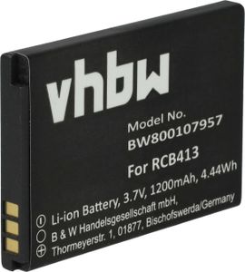 vhbw Akku Ersatz für Doro RCB01P01, RCB413, RCBNTC01 für Handy Smartphone Telefon (1200 mAh, 3,7 V, Li-Ion)