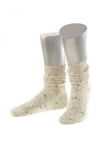Trachtensocken kurz Merino Schurwolle (natur meliert) 45-47