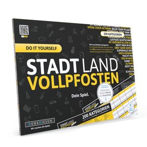 Stadt Land Vollpfosten® Do It Yourself Edition – "Dein Spiel." | A4 Spielblock