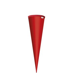 Schultüten-Rohling zum Basteln rot - 70 cm rund - mit Rot(h)-Spitze ohne Verschluss