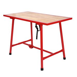 Pracovní stůl Wiltec 120 x 62,5 x 83 cm skládací, skládací pracovní stůl, skládací pracovní stůl s nosností až 300 kg, vybavení dílny z oceli a dřeva