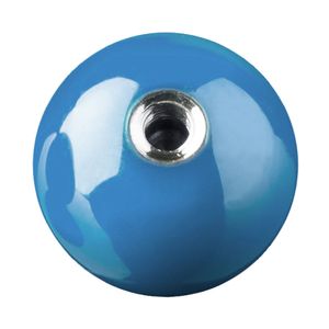 viva-adorno 1,2 x 3,5mm Piercing Schraubkugel Ersatzkugel Hochglänzend Farbig Emailiert Edelstahl-Gewinde verschiedene Farben und Größen Z376,Blau