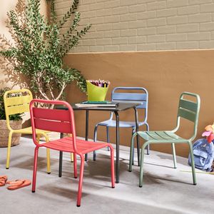 Gartengarnitur für Kinder - Anna - Mehrfarbig, 4 Plätze, Tische und Stühle