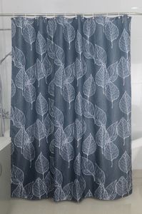 Textil Duschvorhang Badewannenvorhang Vorhang 180x200 incl. 12 Ringe-568117 Leaf