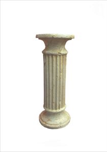 Griechische Blumensäule Blumenständer Antike runde Säule Standsäule Barock Beige