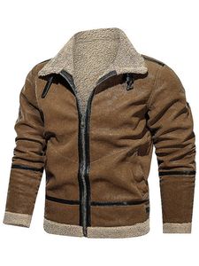 Herren Winterjacken Fleece Outwear Reißverschluss Business Overmantel Casual Mantel Outdoor Khaki,Größe Größe EU 2XL