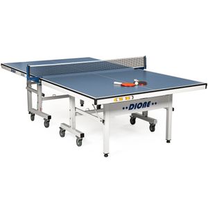 Dione Tischtennisplatte School Sport 600 kompakt Indoor Blau TT-Platte rollbarer und klappbar Tischtennistisch - Vormontiert - 95KG