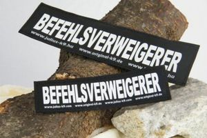 BEFEHLSVERWEIGERER - Logo groß, 1 Paar!