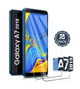 2X Samsung Galaxy A7 2018 Panzerglas Glasfolie Display Schutz Folie Glas 9H Hart Echt Glas Displayschutzfolie 2 Stück